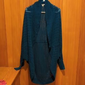 3for$25 Liz Lange Deep Teal Open-Front Poncho